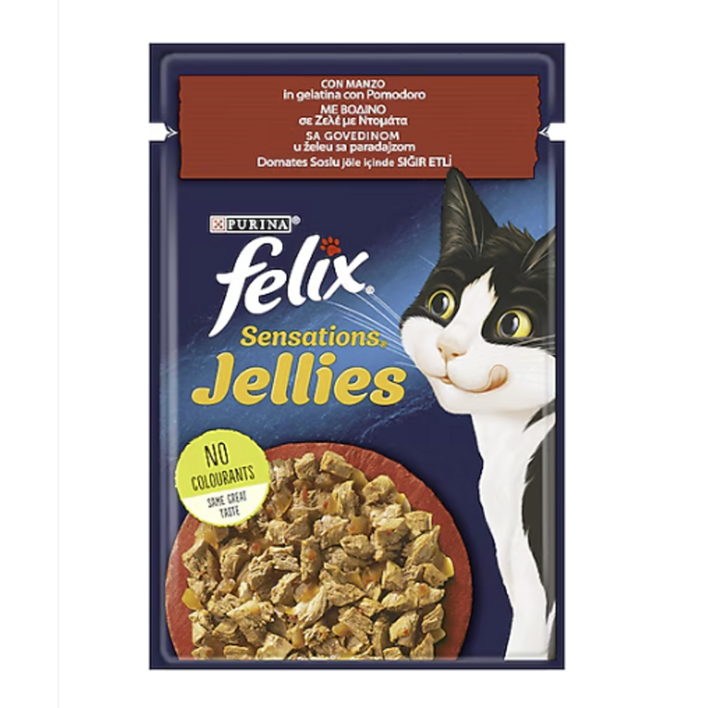 Felix Sığır Etli ve Domatesli 85 gr Yetişkin Kedi Yaş Maması