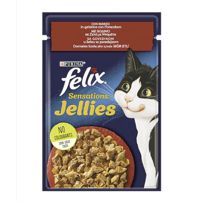 Felix Sığır Etli ve Domatesli 85 gr Yetişkin Kedi Yaş Maması