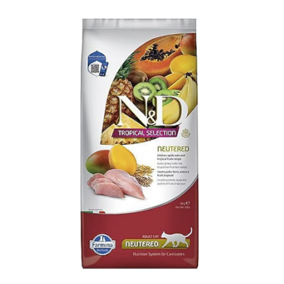ND Tropical Selection Tavuklu Kısır Yetişkin Kedi Maması 10 Kg
