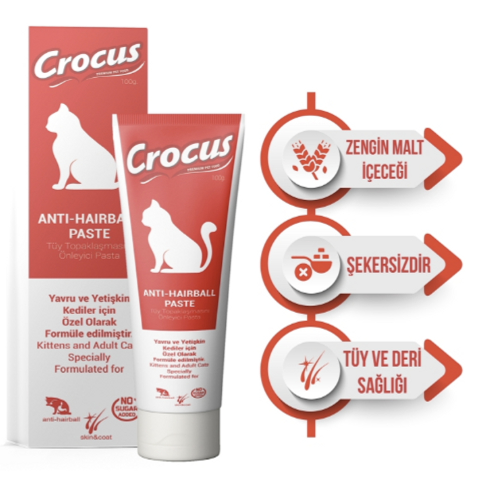 Crocus Anti Hairball 100 gr Kedi Malt Macunu