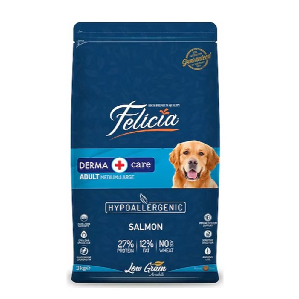 Felicia Medium & Large Somonlu 3 kg Orta ve Büyük Irk Yetişkin Köpek Maması