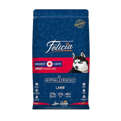 Felicia Medium & Large Kuzu Etli 3 kg Orta ve Büyük Irk Yetişkin Köpek Maması