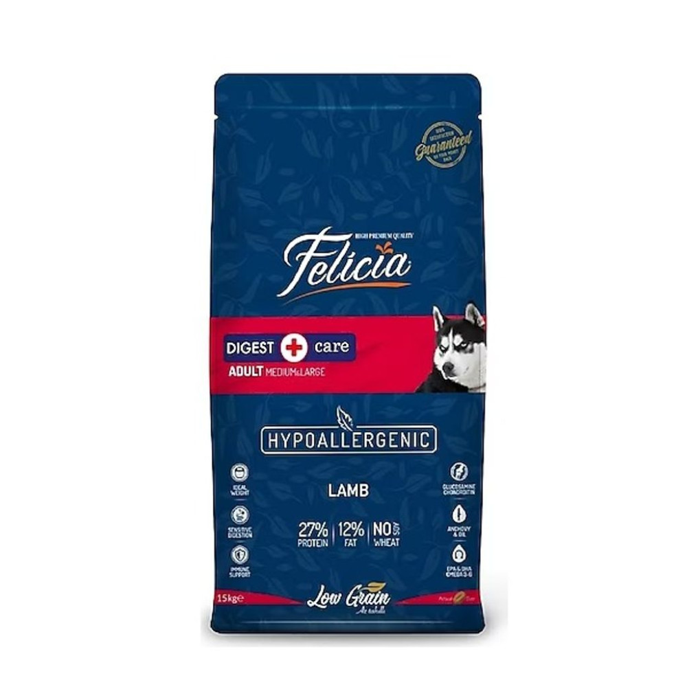 Felicia Medium & Large Kuzu Etli 15 kg Orta ve Büyük Irk Yetişkin Köpek Maması