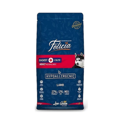 Felicia Medium & Large Kuzu Etli 15 kg Orta ve Büyük Irk Yetişkin Köpek Maması