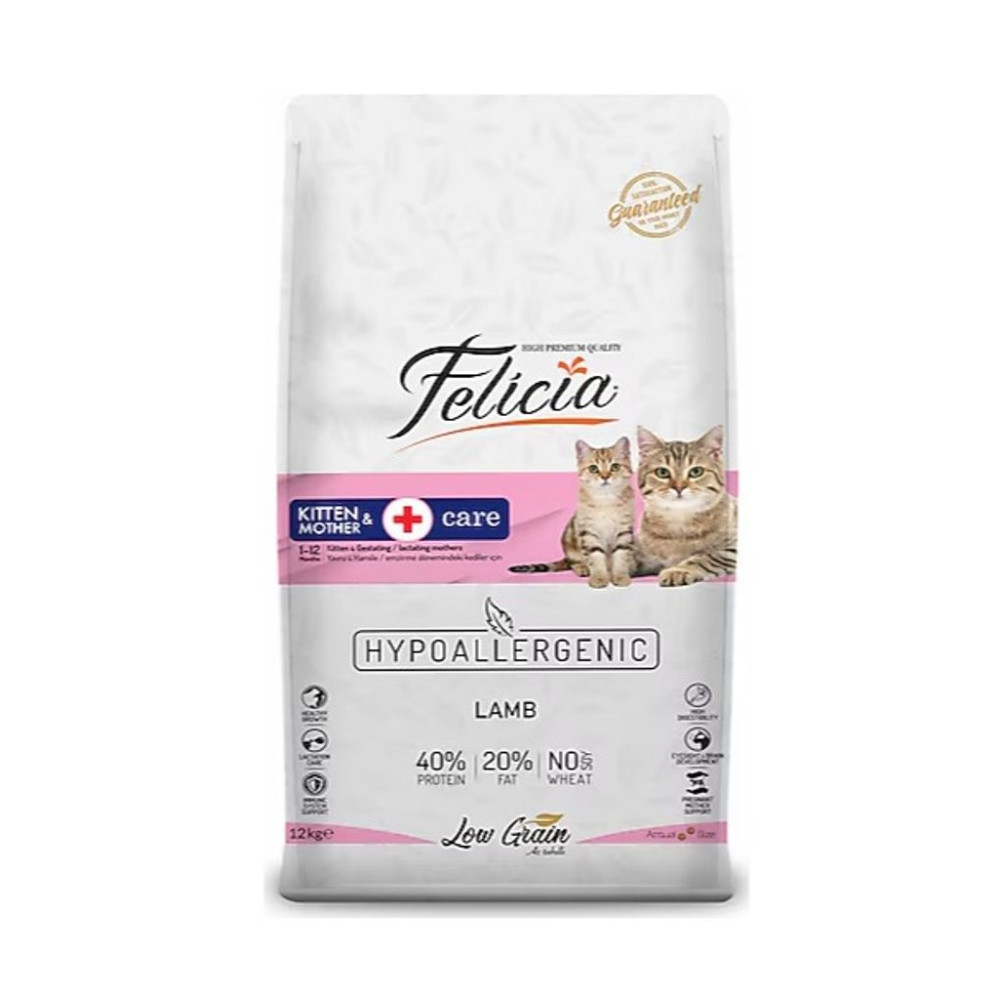Felicia Kitten & Mother Kuzu Etli 12 kg Yavru Kedi Maması