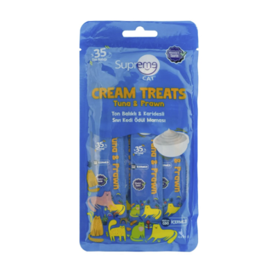 Supreme Cat Ton Balıklı & Karidesli Krem Kedi Ödül Maması 4x14 Gr