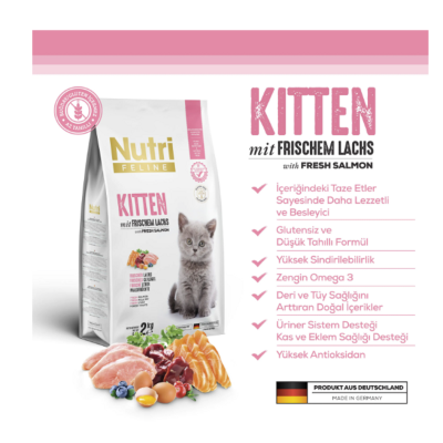 Nutri Feline Kitten Somonlu 10 Kg Yavru Kedi Maması