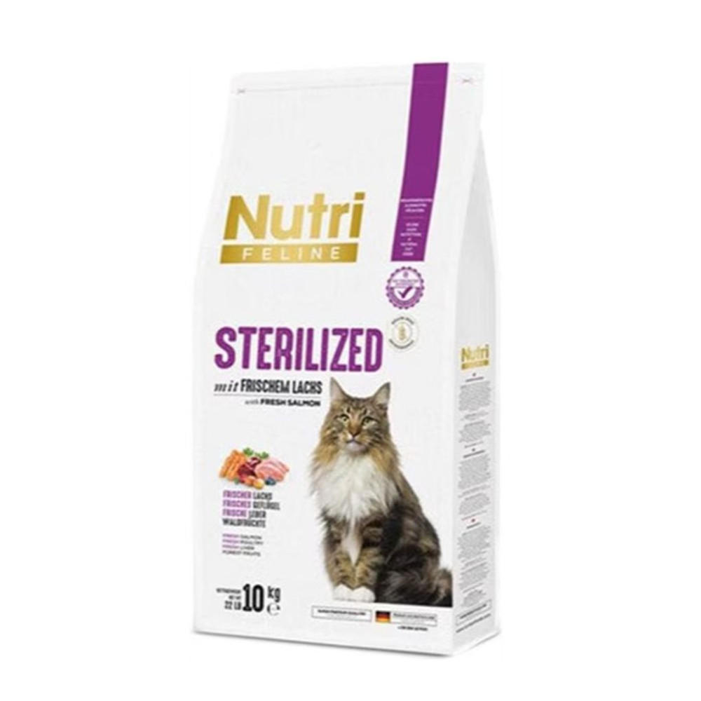 Nutri Feline Sterilised Somonlu 10 kg Yetişkin Kedi Maması