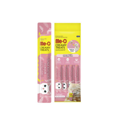 Meo Creamy Treats Çizgili Orkinos Balıklı 4x15 gr Sıvı Kedi Ödül Maması
