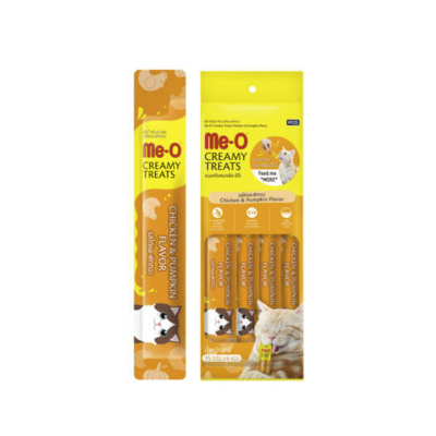Meo Creamy Treats Tavuklu ve Balkabaklı 4x15 gr Sıvı Kedi Ödül Maması