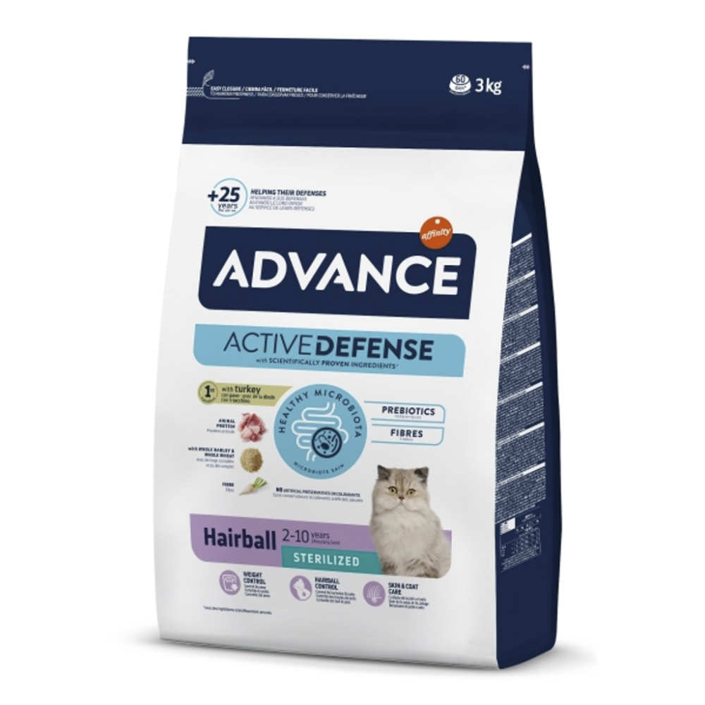 Advance Hairball Sterilised Hindili 3 Kg Kısırlaştırılmış Yetişkin Kedi Maması