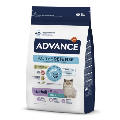 Advance Hairball Sterilised Hindili 3 Kg Kısırlaştırılmış Yetişkin Kedi Maması