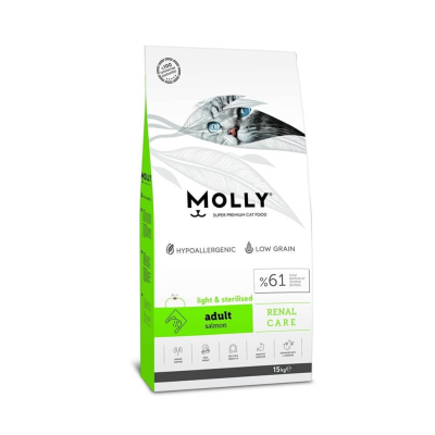 Molly Light Sterilised Somonlu 15 kg Kısırlaştırılmış Yetişkin Kedi Maması