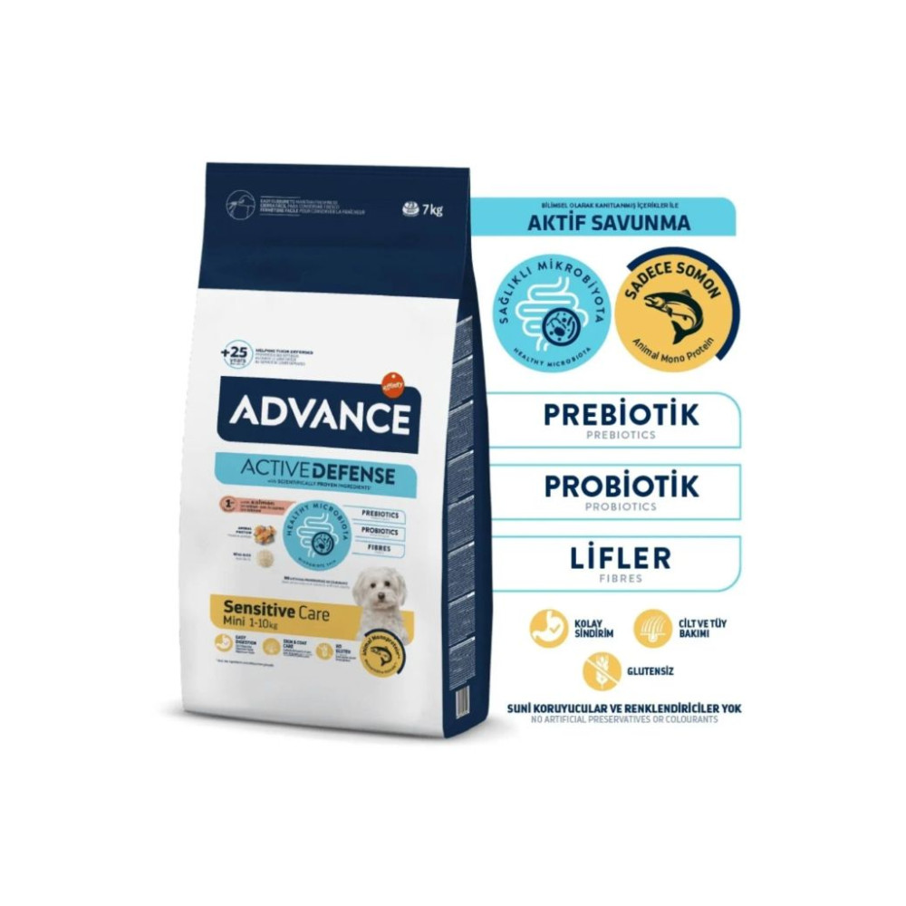 Advance Küçük Irk Somonlu Yetişkin Köpek Kuru Maması 7 Kg 8410650582825, one size