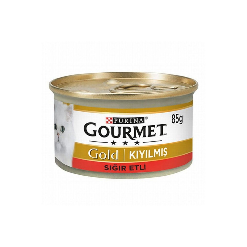 Gourmet Gold Sığır Etli Kıyılmış Yetişkin Kedi Konservesi 24 Adet 85 gr 2450000072563, one size