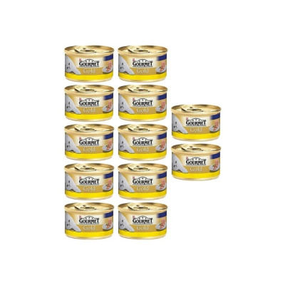 Gourmet Purina Gold Kıyılmış Tavuklu Kedi Konservesi 85 gr X 12 Adet 7613031383494, one size