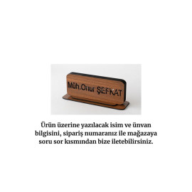 Quun Ahşap Masa Üzeri Işıklı Hediyelik Eşya Isimlik Quun16, one size