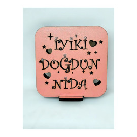 Quun Ahşap Işıklı Doğum Günü Gece Led Aydınlatma Lambası Hediyelik quun0036, one size