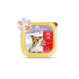 Plaisir Pate 150gr Sığır Etli Yetişkin 12adet Yaş Köpek Maması TYC00213168278, one size