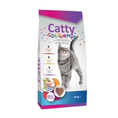Catty Colourmix Renkli Taneli 15 kg Yetişkin Kuru Kedi Maması