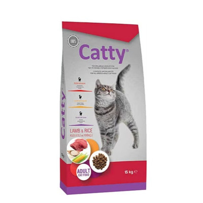 Catty Kuzu Etli ve Pirinçli 15 kg Yetişkin Kedi Maması